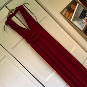 EUC red long formal dress